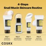 COSRX All About Snail Mucin Korean Skin Care Set, Mini Travel Essentials, Travel Size Gift Set with Snail Mucin Face Wash, Serum, Moisturizer & Eye Cream, Rejuvenating Kit by COSRX