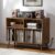 Cozy Castle Record Player Stand with Vinyl Storage Cabinet, Wood Turntable Table Open Shelf Holder Up to 350 Albums Cube Storage Organizer for Living Room, Office, Rustic Brown by Cozy Castle