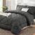 CozyLux Queen Comforter Set Dark Grey – Bed in a Bag Queen Size 7 Pieces, Luxury Soft Bed Set for All Seasons, Bedding Set with Down Alternative Comforter, Sheets, Pillowcases &… by CozyLux