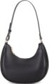 Crescent Shoulder Bags for Women Cute Hobo Tote Handbag Under the Arm Purses Mini Clutch Purse with Zipper Closure by WSRYDJDL