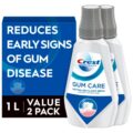 Crest Pro-Health Gum Care Mouthwash, Cool Wintergreen, CPC Antigingivitis/Antiplaque Oral Rinse 1L (33.8 fl oz), Pack of 2, Alcohol Free for Adults by Crest