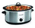 Crock-Pot 7 Quart Oval Manual Slow Cooker, Stainless Steel (SCV700-S-BR), Versatile Cookware for Large Families or Entertaining by Crock-Pot