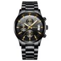 CRRJU Men’s Fashion Stainless Steel Watches Date Waterproof Chronograph Wristwatches,Stainsteel Steel Band Waterproof Watch by CRRJU