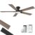 cumilo 52 inch Smart Low Profile Ceiling Fan with Lights Remote,Control via Alexa APP WIFI,Quite DC Motor,Dimmable LED,Flush Mount Outdoor Indoor Ceiling Fans for Bedroom Patio… by cumilo