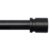 Curtain Rods for Windows 16 to 144 Inches Adjustable Length 1 Inch Diameter Window Curtain Rod with Aluminium Finials, Black by Byondeth