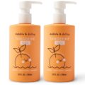 Dabble & Dollop Tangerine Body Wash & Shampoo – 3-in-1 Natural Bubble Bath for Kids, Made in USA, No Parabens or Sulfates, Vegan, Gluten-Free, Tear-Free (10oz, Pack of 2) by Dabble & Dollop