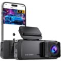 Dash Cam 1296P Front Dashcam, V300 WiFi Dash Camera for Cars with App, Night Vision, Mini Hidden Single Car Camera, Loop Recording, 24H Parking Mode, Support 256GB Max, Black by Veement