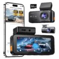 Dash Cam Front and Rear: 4K+2K Dash Camera for Cars with Touch Screen 3.39″ – Dashcam with WiFi APP Control 64GB Parking Mode Night Vision Loop Recording Emergency Lock (X5) by virrow
