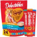 Delectables Squeeze Up Variety Pack, Creamy Squeezable Puree, Lickable Wet Cat Treats, Grain Free, No Added Fillers, No By-Products, No Added Preservatives, 0.5 Ounces Tube, 24… by Hartz
