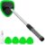 desin Windshield Cleaning Tool, Car Window Cleaner Windshield Cleaner with 4 Reusable and Washable Microfiber Pads and Extendable Handle Auto Inside Glass Wiper Kit (Green) by desin