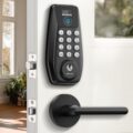 DESLOC Fingerprint Door Lock with 2 Lever Handles – Keyless Entry Door Lock, Electronic Keypad Deadbolt, Digital Smart Code & Front Handle Sets, Auto-Locking, Easy Installation,… by DESLOC