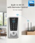 DESLOC Smart Lock D110 Plus, Fingerprint Keyless Entry Door Lock, Built-in Wi-Fi, App Remote Control, Smart Locks for Front Door, Keypad Deadbolt with LockVue Display, IP54,... by DESLOC