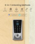 DESLOC Smart Lock D110 Plus, Fingerprint Keyless Entry Door Lock, Built-in Wi-Fi, App Remote Control, Smart Locks for Front Door, Keypad Deadbolt with LockVue Display, IP54,... by DESLOC