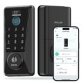 DESLOC Smart Lock D110 Plus, Fingerprint Keyless Entry Door Lock, Built-in Wi-Fi, App Remote Control, Smart Locks for Front Door, Keypad Deadbolt with LockVue Display, IP54,… by DESLOC