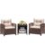 Devoko 3 Pieces Patio Furniture Set, PE Rattan Wicker Patio Set with Two Outdoor Chairs and Table, Upgraded Patio Chairs and Table for Porch, Garden Poolside Balcony by Devoko