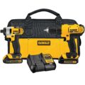 DEWALT 20V MAX Cordless Drill and Impact Driver, Power Tool Combo Kit with 2 Batteries and Charger (DCK240C2) by DEWALT