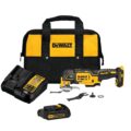 DEWALT 20V MAX XR Oscillating Tool Kit, 3 Speed, With Blades, Battery and Charger Included (DCS356C1) by DEWALT
