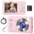 Digital Camera, 44MP Compact Camera, FHD 1080P Point and Shoot Digital Cameras with 16X Zoom, Face Detect, Smile Capture, Anti Shake, for Boys Girls Teens Gifts (Pink) by Gtonster
