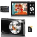 Digital Camera, 4K Vlogging Camera for YouTube Autofocus Cameras for Photography with 16X Digital Zoom, 48MP Compact Point and Shoot Digital Camera for Teens Adult with 32GB SD… by FJFJOPK