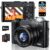 Digital Camera, 6X Optical Zoom & WiFi, 5K 30FPS 64MP Vlogging Camera, Rear and Front Cameras for Photography and Video, Autofocus & Anti-Shake, Travel Selfie for YouTube with… by ToAuite