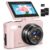 Digital Camera for Photography, 4K Vlogging Camera for YouTube 3″ 180° Flip Screen 18X Digital Zoom Compact Cameras with 32GB TF Card & 2 Batteries, Pink by Gavonde