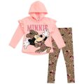 Disney Minnie Mouse Fleece Pullover Crossover Hoodie and Leggings Outfit Set Infant to Big Kid Sizes (12 Months – 14-16) by Disney