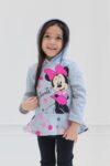 Disney Minnie Mouse Fleece Pullover Crossover Hoodie and Leggings Outfit Set Infant to Big Kid Sizes (12 Months - 14-16) by Disney