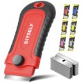 DIYSELF 1 Pack Razor Blade Scraper with 15 Extra Blades, Scraper Tool for Cleaning Window, Paint, Cooktop, Oven, Glass Stove Top Scraper, Razor Scraper with Buit-In Blade Storage by DIYSELF