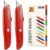 DIYSELF 2Pack Utility Knife Box Cutter Retractable Razor Blade Heavy Duty Box Cutters Exacto Knife PVC Pipe Cutter (Red) by DIYSELF