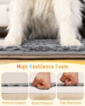 Dog Bed for Crate High Resilience Foam Crate Pad Mat for Medium Large Dogs Washable Anti-Slip,35" x 22",Dark Gray by WAYIMPRESS