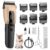 Dog Clippers for Grooming for Heavy Thick Coat, LED Light 2200mAh Dog Grooming Kit, Low Noise Hair Trimmer,Cordless Pet Hair Shaver with Stainless Steel Blade for Small and… by Gooad