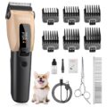 Dog Clippers for Grooming for Heavy Thick Coat, LED Light 2200mAh Dog Grooming Kit, Low Noise Hair Trimmer,Cordless Pet Hair Shaver with Stainless Steel Blade for Small and… by Gooad