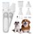 Dog Clippers Grooming Kit with 4 in 1 Tools, Cordless Dog Paw Trimmer & IPX7 Waterproof & Dogs Nail Grinder, Low Noise Quiet Design with Silicone Grip for Dogs and Cats by AngFan