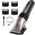 Dog Grooming Clipper Kit, Cordless Low Noise Rechargeable Electric Trimmer With Adjustable Comb & Detachable Blades, Suitable for Dogs, Cats, Pets by AJELU