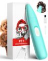 Dog Grooming Clippers, Dog Paw Trimmer with Detachable Ceramic Blade for Trimming Small Areas of Pet’s Hair, Low Noise Paw Grooming Shaver for Cat’s Eyes Face Ears Paws (Blue) by lexflext