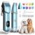 Dog Grooming Kit, Dog Clippers for Grooming for Thick Curly Coats, Professional Pet Hair Shaver Paw Trimmer Cordless Rechargeable Low Noise for Dogs Cats Animals Face Ear by FuzzyFix