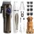 Dog Grooming Kit, Dog Clippers for Grooming Paw Trimmer Nail Grinder, Low Noise Rechargeable Cordless, Pet Shaver with Stainless Steel Blade for Pets Cats Animals by GIMPYN