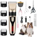 Dog Grooming Kit & Paw Trimmer-Low Noise Electric Quiet Clippers Set, Rechargeable Cordless Pet Hair Clippers for Thick Coats with Scissors & Trimmer -Professional Grooming… by FurUlixty