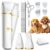 Dog Grooming Kit with Paw Trimmer, All-in-One Low Noise Electric Rechargeable Small Quiet Pet Clippers Foot Dog Hair Shaver with Stainless Steel Scissors and Comb for Dogs at Home by unibono
