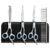 Dog Grooming Scissors for Dogs with Safety Round Tips, 5 in 1 Dog Scissors for Grooming, Professional Curved Pet Grooming Shears Set for Dogs and Cats by SCEDREAM