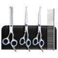 Dog Grooming Scissors for Dogs with Safety Round Tips, 5 in 1 Dog Scissors for Grooming, Professional Curved Pet Grooming Shears Set for Dogs and Cats by SCEDREAM