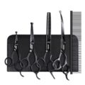 Dog Grooming Scissors Kit with Safety Round Tips, GEMEK Professional 6 in 1 Grooming Scissors for Dogs, Heavy Duty Titanium Coated Pet Grooming Scissor for Dogs, Cats and Other… by GEMEK