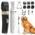 Dog Hair Clippers for Grooming Kit and Dog Paw Trimmer Nail Grinder for Grooming, Low Noise Rechargeable Cordless, Shaver Grooming Supplies for Pet Cats Dogs (Black, White) by HEAPETS