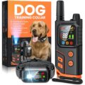 Dog Shock Collar 4000FT with Light for Night Walks, Dog Training Collar with Remote Control, E Collar with Adjustable Pitch Beep,Vibration and Shock,Rechargeable Waterproof… by POMPONGO