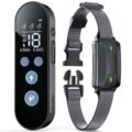 Dog Shock Collar with Remote Control, Dog Training Collar for Large Medium Dogs 40-120lbs Waterproof, Shock Collar for Dogs with Beep Vibration Security Lock (Matte Black) by Drroon