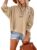 Dokotoo Hoodies for Women 2024 Fashion Fall V Neck Button Down Long Sleeve Hooded Sweatshirts Tops by Dokotoo