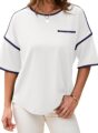 Dokotoo Women’s Fashion Casual Colorblock Half Sleeve Tops Crewneck Soft Knit Stretchy Workout T Shirts with Pocket by Dokotoo