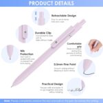 Donyang Gel Pens, 7pcs 0.5mm Cute Black Ink Fine Point Pens With Smooth Writing, Quick Dry Pen For Journaling, Teacher Work Desk Accessories Office School Supplies for Men Women... by Donyang
