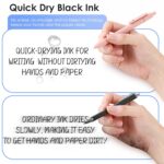 Donyang Gel Pens, 7pcs 0.5mm Cute Black Ink Fine Point Pens With Smooth Writing, Quick Dry Pen For Journaling, Teacher Work Desk Accessories Office School Supplies for Men Women... by Donyang
