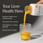DOSE for Your Liver Cleanse Detox & Repair, Made with Organic Milk Thistle Supplement with Turmeric, Dandelion, Ginger, and Orange, Promotes Optimal Liver Function,16oz Bottle,... by DOSE